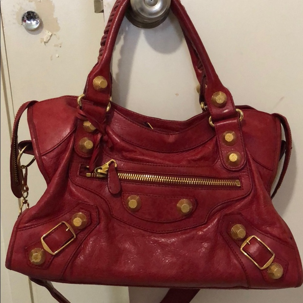 Balenciaga Gold Giant City Bag